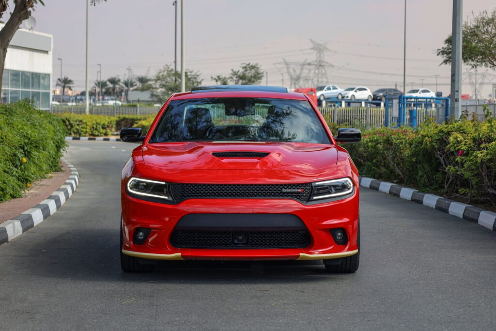 Front of a red 2023 Dodge Charger RT Last Call Edition