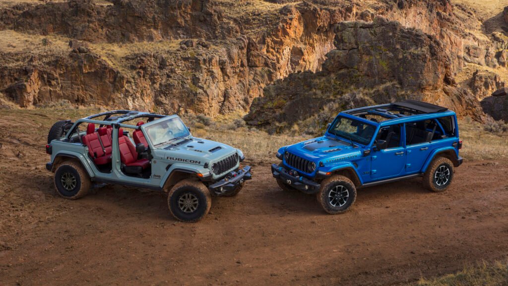 New 2024 Jeep® Wrangler Rubicon 392 (left) and Wrangler Rubicon