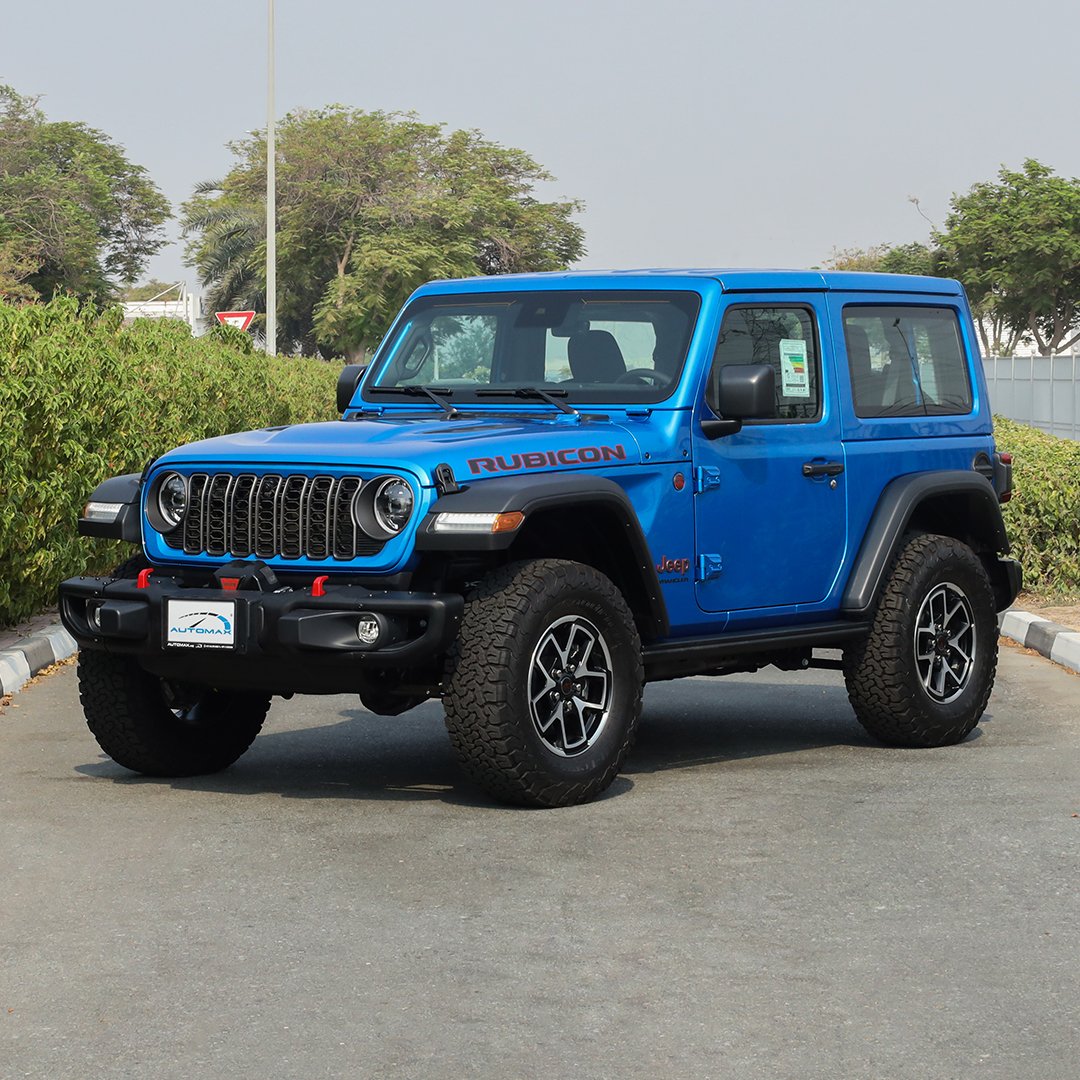 2024 WRANGLER RUBICON WINTER PACKAGE Hydro Blue Black Interior (Warn Winch)