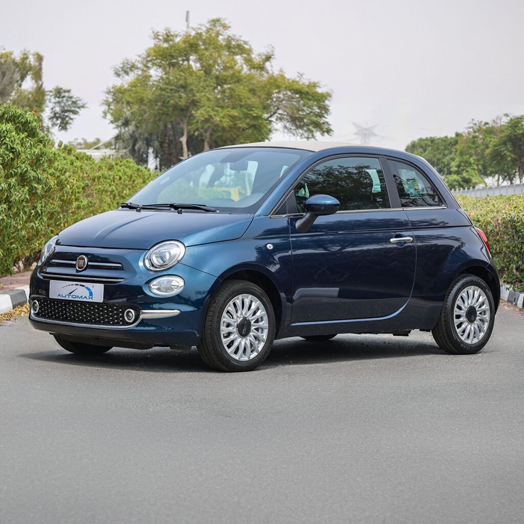 2024 Fiat 500 Cabrio Epic Blue Black interior