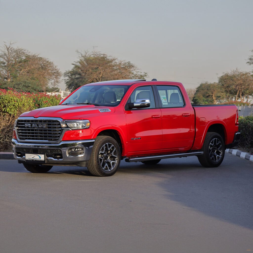 2025 RAM 1500 LARAMIE Flame Red Tan