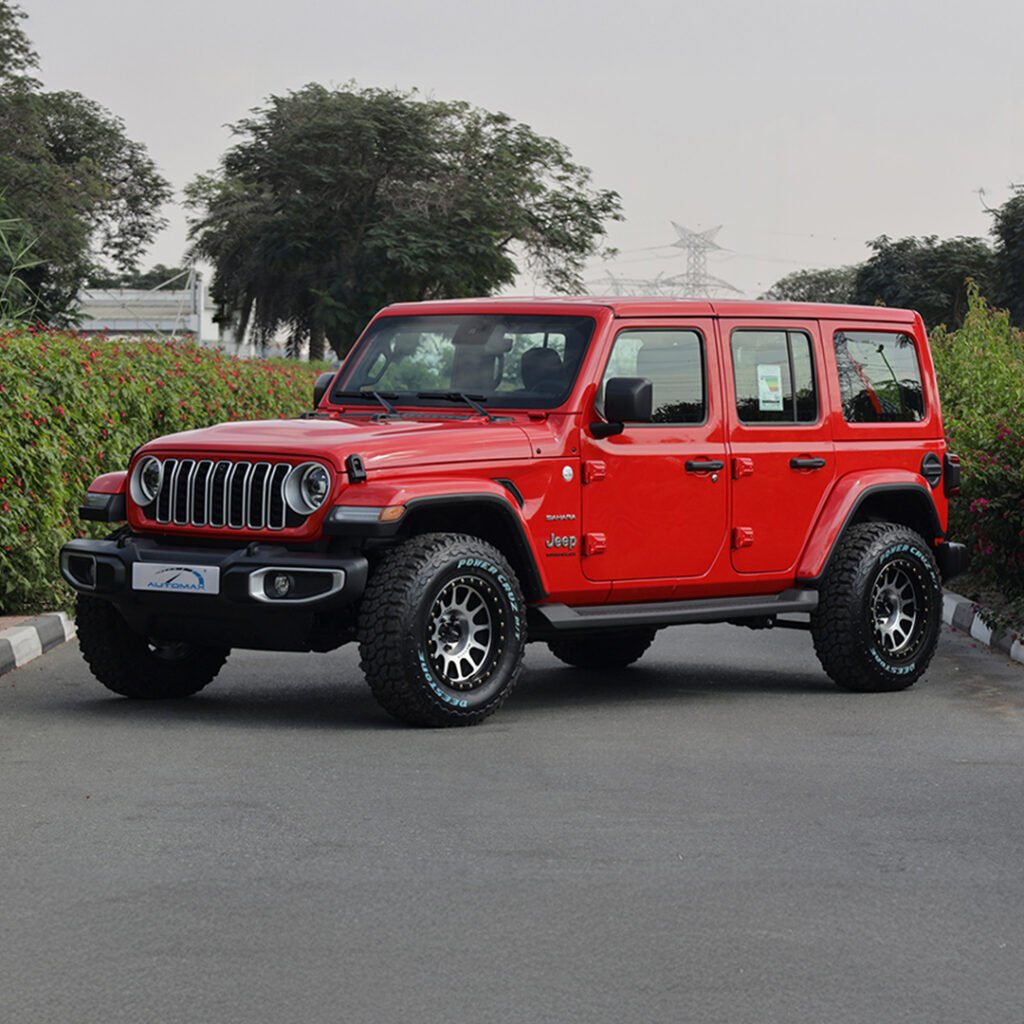 2024 WRANGLER UNLIMITED SAHARA Firecracker Red Black Interior (With Method)