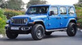 2024 WRANGLER UNLIMITED SAHARA Hydro Blue Black Interior (Winter Package With Method)