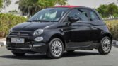 2024 Fiat 500 Cabrio Vesuvio Black Black interior (Red Roof)