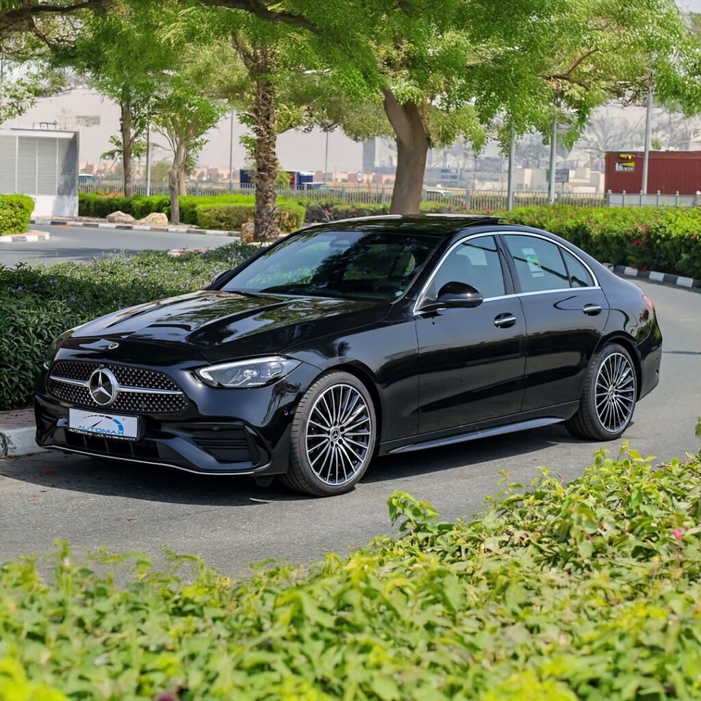 2025 Mercedes C200 Obsidian Black Brown Interior