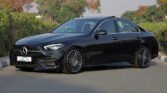 2025 Mercedes Benz C200 AMG Premium Obsidian Black Tan Interior Piano Dashboard