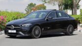 2025 Mercedes Benz C200 AMG Premium Plus Obsidian Black Tan Interior Piano Dashboard