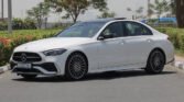 2025 Mercedes Benz C200 AMG Premium Polar White Tan Interior Piano Dashboard
