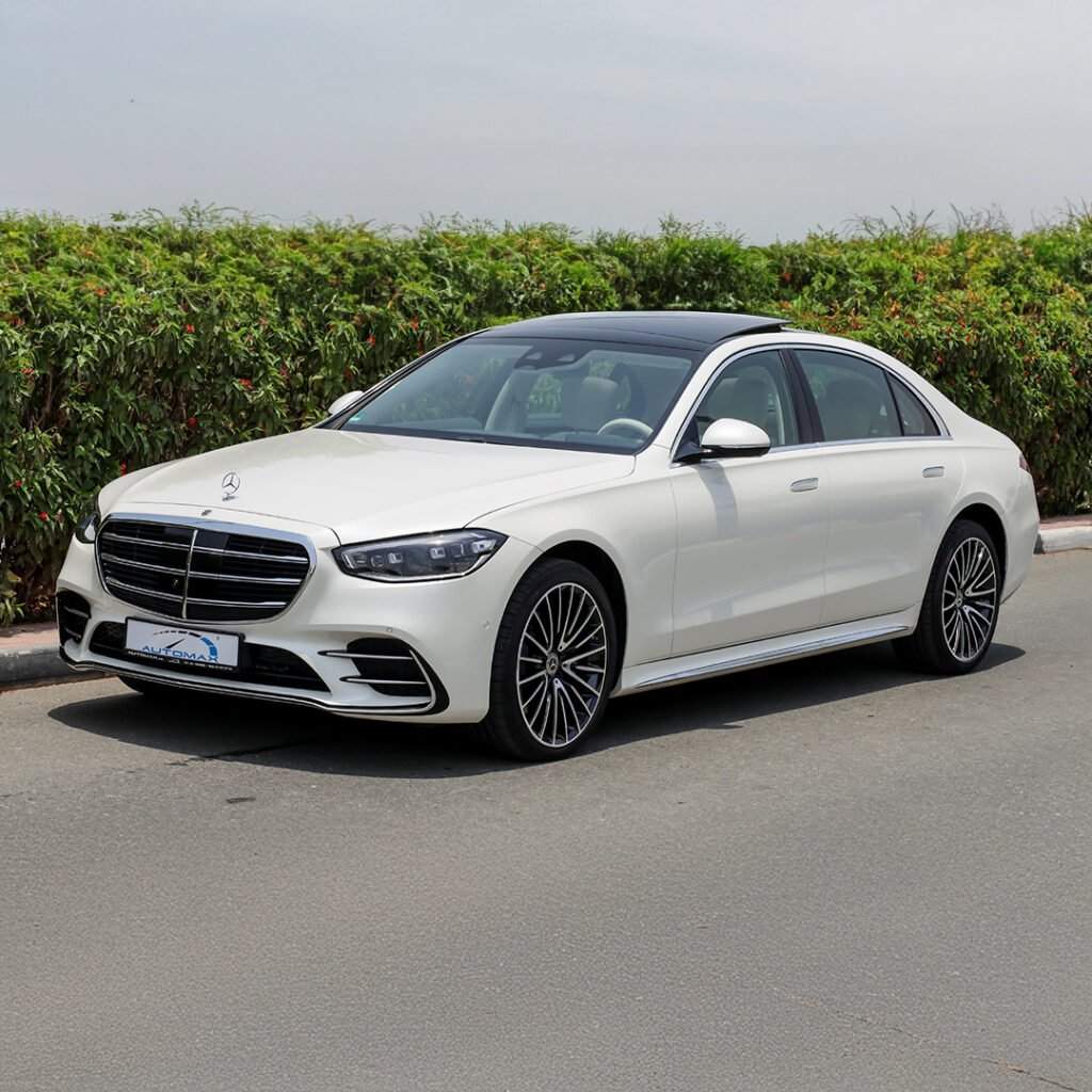 2024 Mercedes Benz S 500 L 4MATIC Opalite White Beige Interior