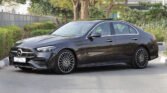 2025 Mercedes Benz C200 AMG Premium Plus Graphite Gray Red Interior Wood Dashboard