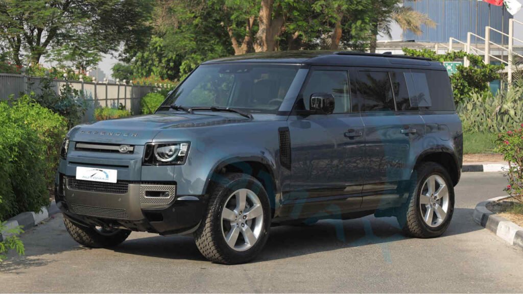 2025 Land Rover Defender 110 X Dynamic SE P400e Plug in Hybrid Tasman Blue Page1